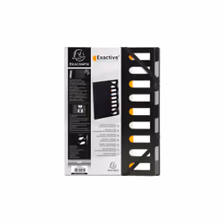 Exacompta 55334E, Polypropylène (PP), Noir, A4, 240 mm, 320 mm
