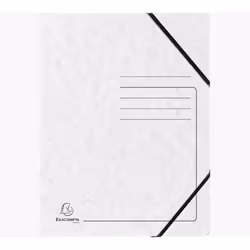 Exacompta 555406E, Dossier de dessin, A4, Carton comprimé, Blanc, Portrait, 250 feuilles