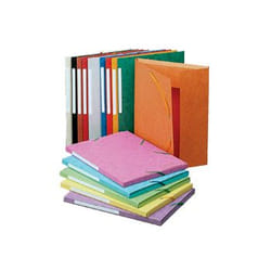 Exacompta 3 flap folder with label, A4 Yellow Jaune