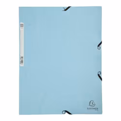 Exacompta 55528E, Porte-documents, A4, Bleu, 250 feuilles, 400 g/m², Elastique