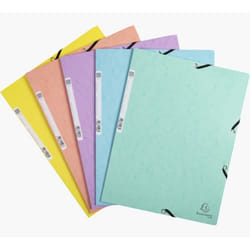 Exacompta 55560E fichier Carton comprimé Couleurs assorties, Bleu, Corail, Vert, Mauve, Jaune A4