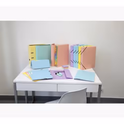 Exacompta 55560E fichier Carton comprimé Couleurs assorties, Bleu, Corail, Vert, Mauve, Jaune A4 - Vue supplémentaire 8