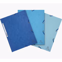 Exacompta 55572E, Porte-documents, A4, Carton comprimé, Couleurs assorties, Brillant, Paysage/portrait