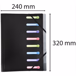 Exacompta 56181E fichier Polypropylène (PP) Noir A4