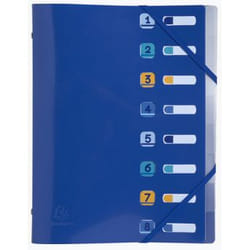 Exacompta Trieur 8 Compartiments Polypropylène Recyclé Beeblue - A4 - Bleu Marine - Nouveauté