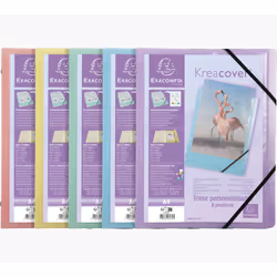 Exacompta 56279E, Porte-documents, A4, Polypropylène (PP), Couleurs assorties, Paysage/portrait, 250 feuilles