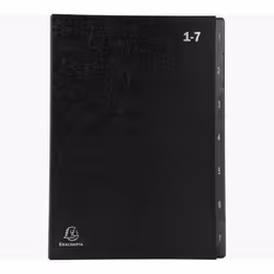 Exacompta 57007E, Porte-documents, A4, Carton, Noir, 250 mm, 330 mm