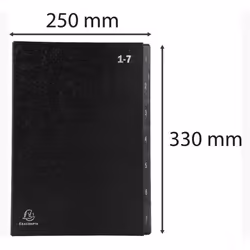 Exacompta 57007E fichier Carton Noir A4