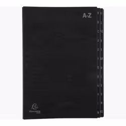 Exacompta 57024E, Porte-documents, A4, Carton, Noir, 250 mm, 330 mm