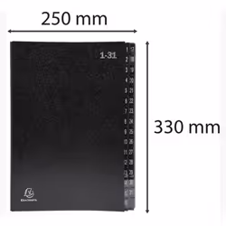 Exacompta 57032E fichier Carton Noir A4