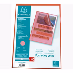 Exacompta 58525E, 210 x 297 mm (A4), Rouge, Translucide, Polypropylène (PP), Portrait, 220 mm, 310 mm