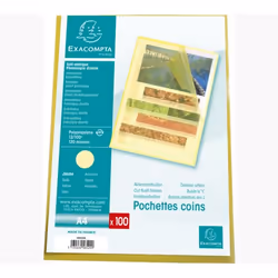 Exacompta 58529E, 210 x 297 mm (A4), Translucide, Jaune, Polypropylène (PP), Portrait, 220 mm, 310 mm