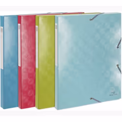 Exacompta 59220E, Porte-documents, A4, Bleu, Vert, Rouge, Turquoise, 350 feuilles, 600 g/m², 2,5 cm