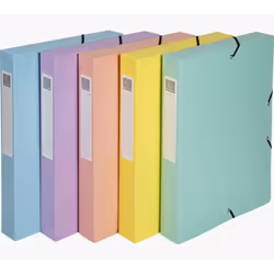 Exacompta 59560E, 350 feuilles, Bleu, Corail, Vert, Mauve, Carton comprimé, A4, 4 cm, 250 mm