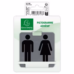Exacompta 67178E pictogramme adhésif Aluminium Gris