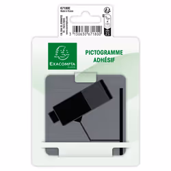 Exacompta 67180E pictogramme adhésif Aluminium Gris