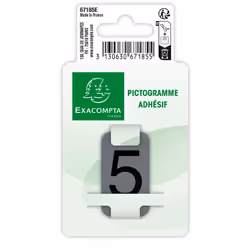 Exacompta 67185E lettre et chiffre autocollants Gris Numéro - Vue supplémentaire 2