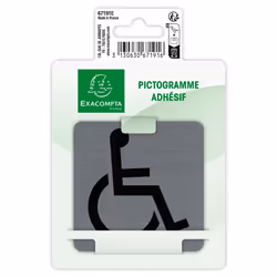 Exacompta 67191E pictogramme adhésif Aluminium Gris