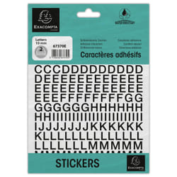 Exacompta 67370E lettre et chiffre autocollants Noir Lettre, symbole