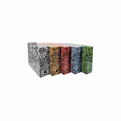 Exacompta - Boîte de classement carton tradition dos 9 cm, couleurs assorties - Lot de 5
