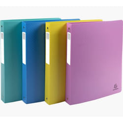 Exacompta 51790E classeur à anneaux A4 Bleu, Fuchsia, Turquoise, Jaune