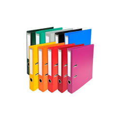 Exacompta - Classeur à levier plastifié A4 - Dos 5 cm couleurs assorties vives - Lot de 10