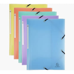 Exacompta 55170E fichier Polypropylène (PP) Couleurs assorties, Bleu, Corail, Vert, Mauve, Jaune A4