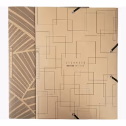 Exacompta Chemise à élastiques 3 rabats Maxi Capacity carte enduite Eterneco, Porte-documents, A4, Carton, Marron, 300 feuill ...