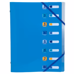 Exacompta BeeBlue Polypropylène (PP) Bleu, Bleu clair, Turquoise, Jaune A4