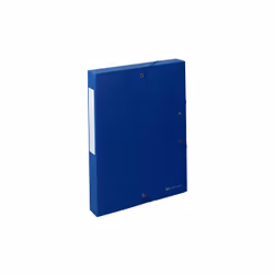 Exacompta Boite de classement Dos 40mm Carte lustrée Scotten, Carton, Bleu, A4, Portrait, Papier, 4 cm