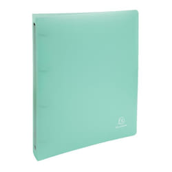 Classeur souple A4 EXACOMPTA Chromaline Pastel 4 anneaux dos 4cm polypro Vert