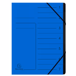 Exacompta 540702E, Project folder, A4, Carton, Bleu, 355 g/m², Elastique