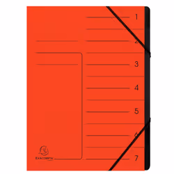 Exacompta 540705E, Project folder, A4, Carton, Rouge, 355 g/m², Elastique