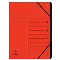 Exacompta 540705E fichier Carton Rouge A4