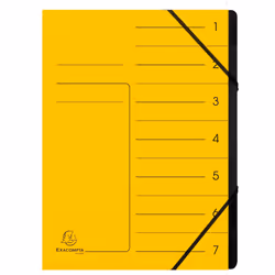 Exacompta 540709E, Project folder, A4, Carton, Jaune, 355 g/m², Elastique
