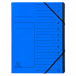 Exacompta 541202E, Project folder, A4, Carton, Bleu, 355 g/m², Elastique