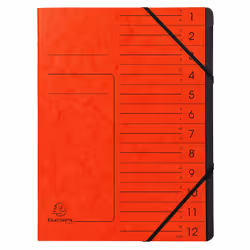 Exacompta 541205E, Project folder, A4, Carton, Rouge, 355 g/m², Elastique