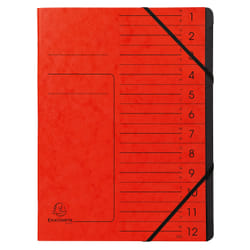 Exacompta 541205E fichier Carton Rouge A4