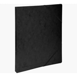 Exacompta Classeur 2 anneaux 15mm carte lustrée imprimée - A4 - Noir