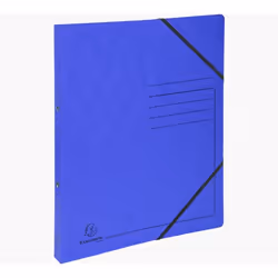 Exacompta Classeur 2 anneaux 15mm carte lustrée imprimée - A4 - Bleu, A4, Anneau rond, Carton, Bleu, 140 feuilles, 355 g/m²