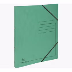 Exacompta Classeur 2 anneaux 15mm carte lustrée imprimée - A4 - Vert, A4, Anneau rond, Carton, Vert, 140 feuilles, 355 g/m²