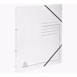 Exacompta 542556E, A4, Anneau rond, Rangement, Blanc, Blanc, 140 feuilles