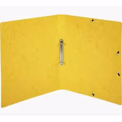 Exacompta Classeur 2 anneaux 15mm carte lustrée imprimée - A4 - Jaune
