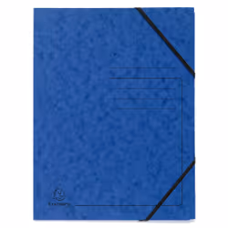 Exacompta 555412E, Flap folder, A4, Carton, Bleu, 250 feuilles, 355 g/m²