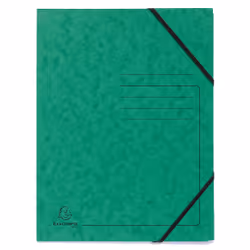 Exacompta 555413E, Flap folder, A4, Carton, Vert, 250 feuilles, 355 g/m²