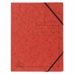 Exacompta 555415E, Flap folder, A4, Carton, Rouge, 250 feuilles, 355 g/m²