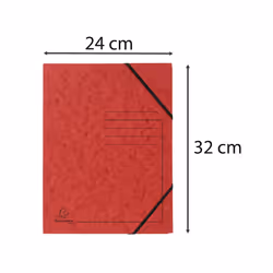 Exacompta 555415E fichier Carton Rouge A4
