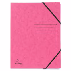 Exacompta 555420E, Flap folder, A4, Carton, Rose, 250 feuilles, 355 g/m²