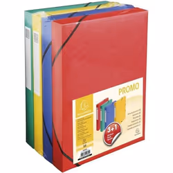 EXACOMPTA Lot de 3+1 Boîte de Classement 40 mm