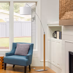 Lampadaire Avec Bras Chromé